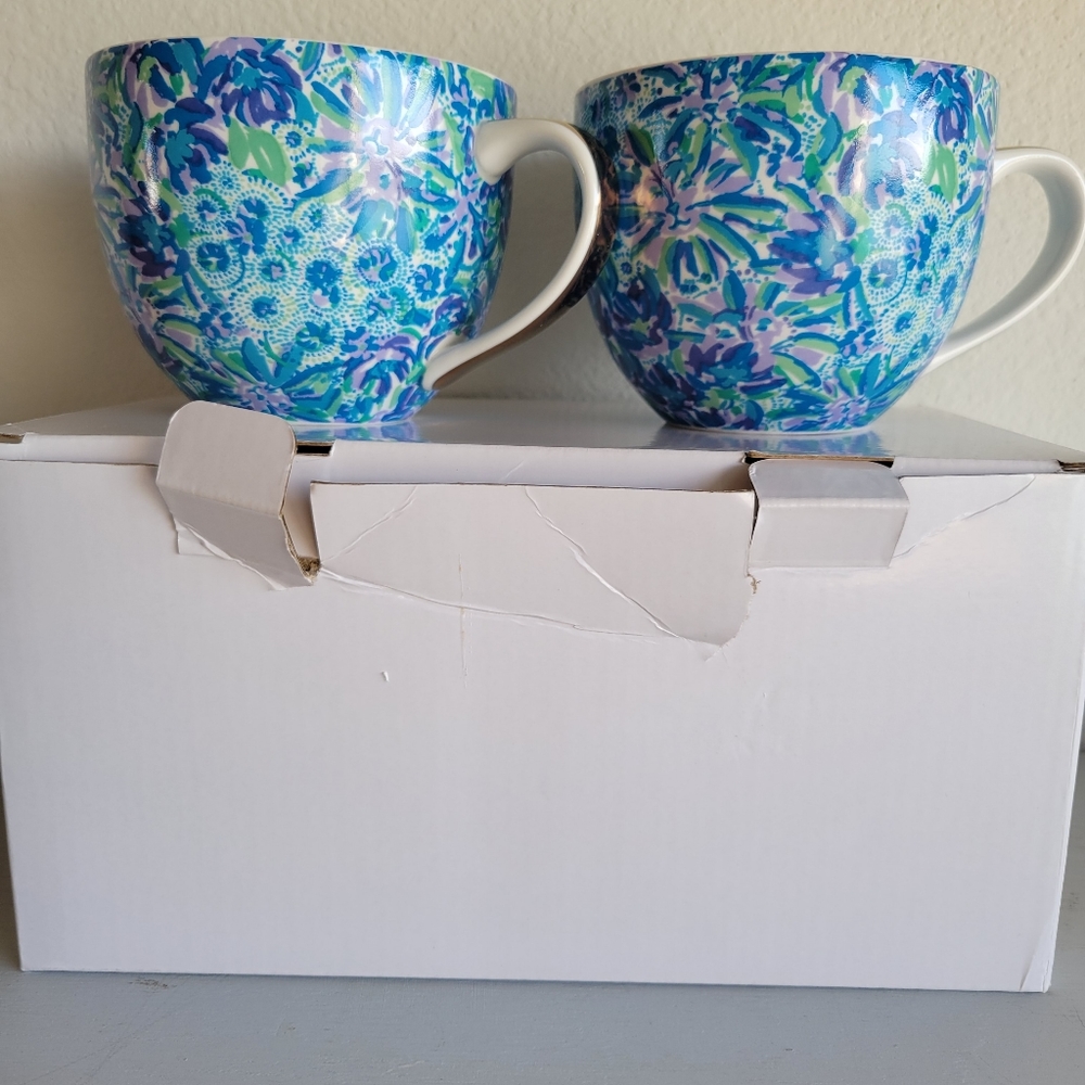 Lilly Pulitzer Lion Around Coffee Mug Set